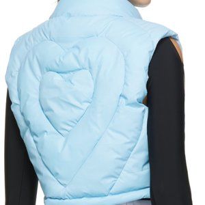 ISO: NOT FOR SALE; Marshall Columbia Blue Puffer Heart Vest XS
